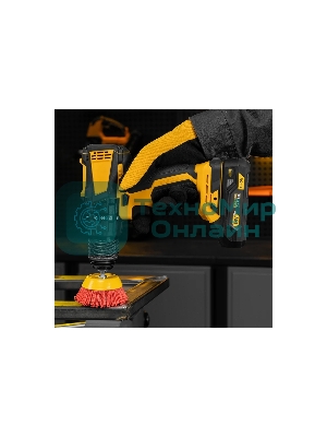 Щетка для дрели Denzel 75 мм, чашка, со шпилькой, нейлоновая щетина