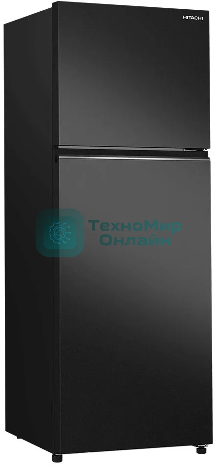 Холодильник Hitachi HRTN6443SUCS черный двухкамерный 315/94л морозилка сверху