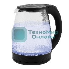 Чайник электрический Vitek VT-7003 1.7 л, 2200 Вт, стекло, черный