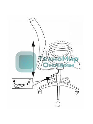 Кресло Бюрократ Ch-599AXSN черный, сетка, 120 кг, механизм качания