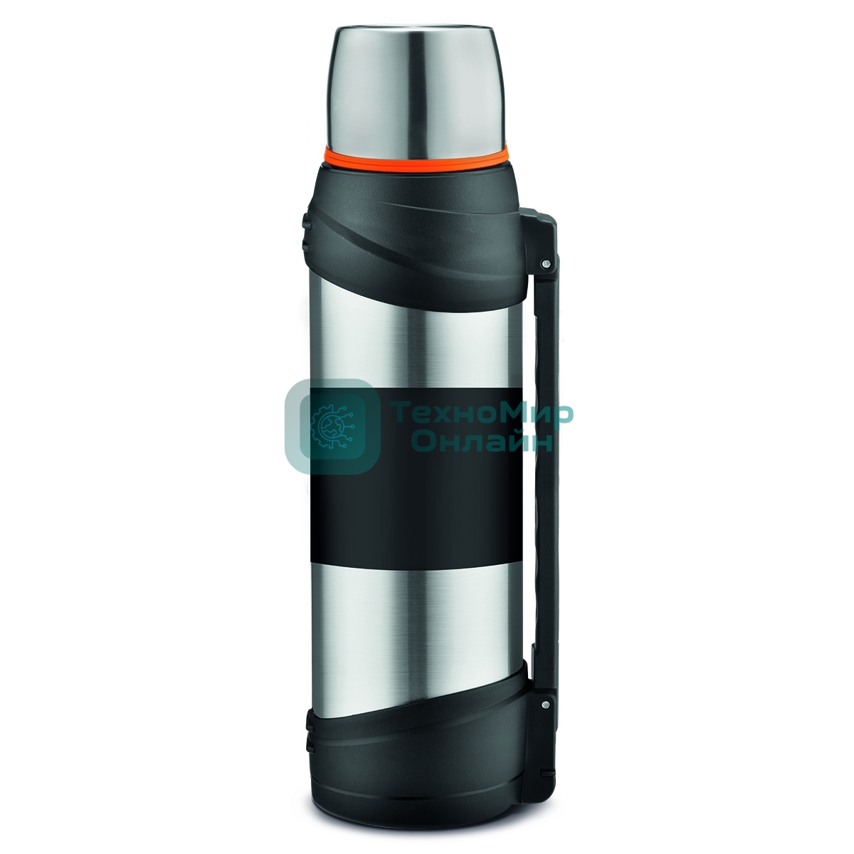 Термос Lara LR04-63 2,4 л нержавеющая сталь, пищевой нейлон, пластмасса, силикон