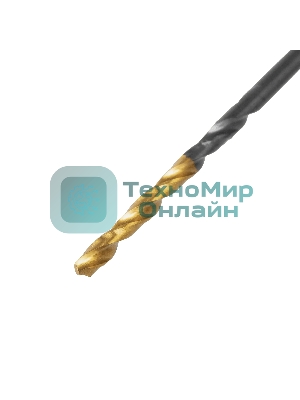 Сверло по металлу Denzel 2 мм, HSS-Tin, Golden Tip, 10 шт.