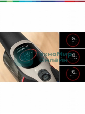 Пылесос вертикальный Bosch BCS931GAC серый, питание от аккумулятора, уборка сухая, пылесборник 0.4 л