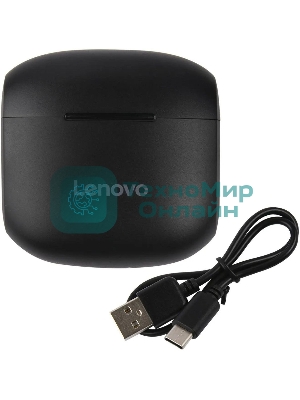 Гарнитура LENOVO HT78, Bluetooth, вкладыши, черный/красный ут000023567