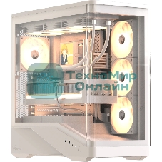 Компьютерный корпус Formula V Line Crystal U9 PA White, ATX, TYPE-C*1, USB3.0*2, Curved Glass, SIDE 3x PERFORMANCE ARGB, REAR 1x PERFORMANCE ARGB