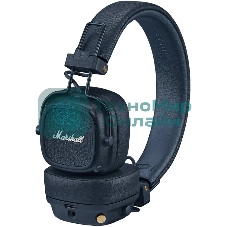 Беспроводные/проводные наушники Marshall Major V синий, накладные, Bluetooth + проводной, беспроводная зарядка, до 100 ч