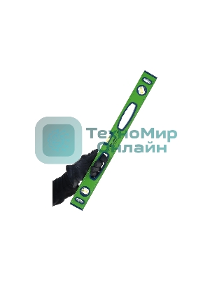 Уровень Сибртех алюминиевый УСМ-0,5-600, фрезерованный, 3 глазка, магнитный, рукоятки, 600 мм