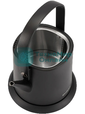 Чайник электрический Hyundai HYK-S2042 0.6 л, 1000 Вт, черный