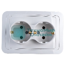 Розетка 2-м CLASSICO с заземл. 2128 белый ASD/IN HOME 4680005959921
