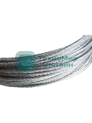 Трос стальной СТРОЙМЕТИЗ 4140060 3.0 мм DIN 3055 цинк (уп.20 м) подвес