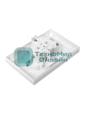 Розетка 2-м EKF UP1-SOW-211-44 СП Эпика 16А IP44 с заземл. защ. шторки с рамкой с крышками механизм бел.