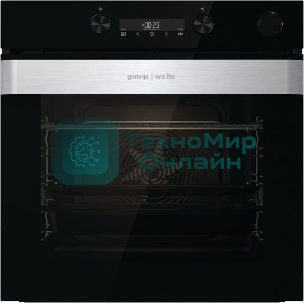 Встраиваемый духовой шкафКоллекция: Ora-Ito, Тип: независимый, Габаритные размеры (ВxШxГ), см: 59.5 х 59.5 х 56.4, : черный, Количество режимов: 11, Тип очистки: паром AquaClean, Телескопические направляющие: на 1 уровне