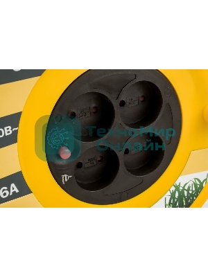 Катушка IEK WKP23-06-04-30, УК30 с т/з 4 места 2Р/30м 2х0,75 мм2 