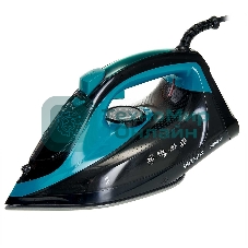 Утюг Delta Lux DE-3000 черный/бирюзовый, 2000 Вт, 20±5 г/мин, 130 г/мин, 320 мл