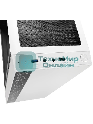 Компьютерный корпус Ginzzu A390 белый Window RGb подсветка 1хUSB 3.0, 2хUSB 2.0, AU