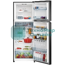 Холодильник Hitachi HRTN6443SUCS черный двухкамерный 315/94л морозилка сверху