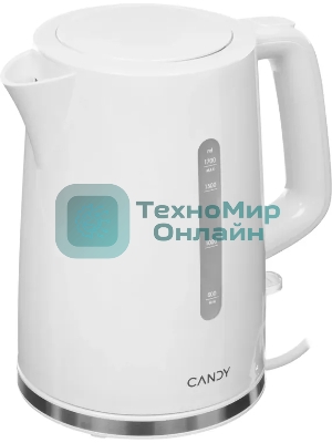 Чайник электрический Candy QA00A1M00RU 1.7л. 2200Вт белый корпус: пластик (CK-100)