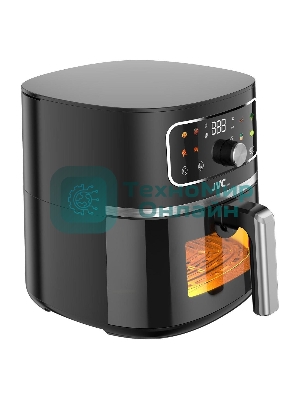 Аэрогриль JVC JK-MB058 черный, 1750 Вт, 7 л, механическое управление, 8 программ