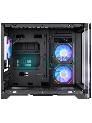 Компьютерный корпус 1STPLAYER UVIEW UV6 ARGB черный mATX 3x120мм ARGB fans UV6-BK-2FC7R-1FC7