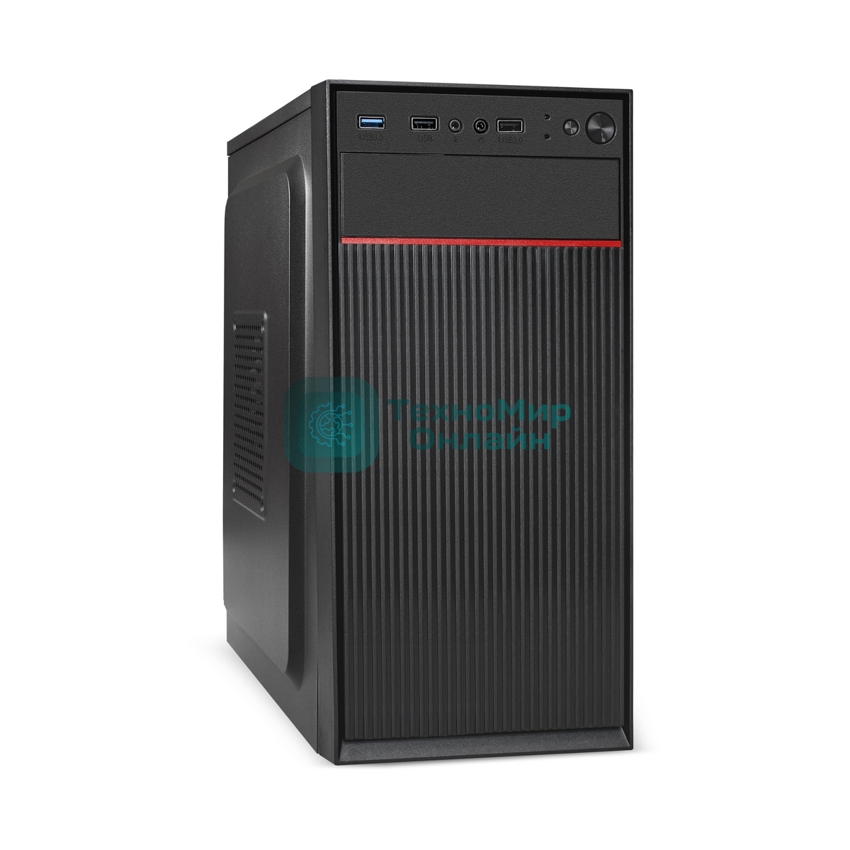 Компьютерный корпус Minitower ExeGate BAA-113-UNS450 (mATX, БП UNS450 с вент. 12см, 2*USB, аудио, черный)