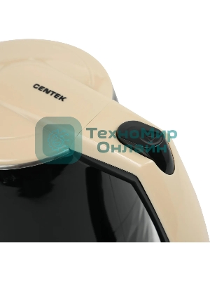 Чайник электрический Centek CT-0025 черный металл 1.8л, 1800W, двойные стенки, кнопка вкл. на ручке