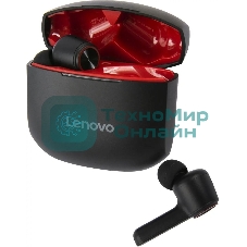 Гарнитура LENOVO HT78, Bluetooth, вкладыши, черный/красный ут000023567