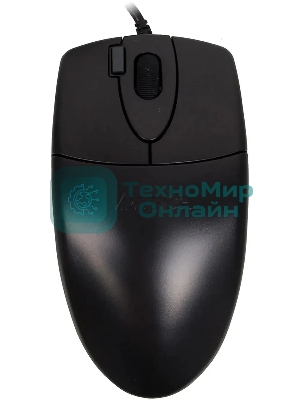 Мышь проводная A4Tech OP-620DS черный, 1000 dpi, USB, кнопки - 4