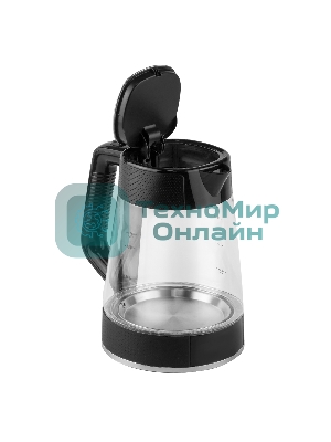 Чайник электрический Centek CT-1014 черный стекло 1.7 л, 2200 Вт, LED, Защита от перегрева, STRIX контроллер