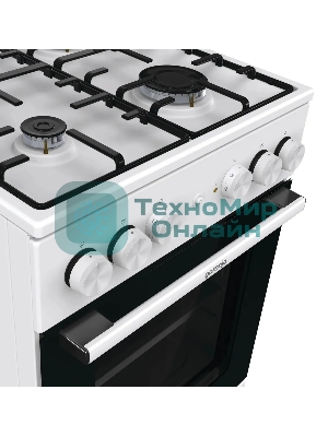 Плита комбинированная Gorenje GK5A21WH белый, конфорок 4 газовых, духовка 68 л, 50 см x 85 см x 59.4 см