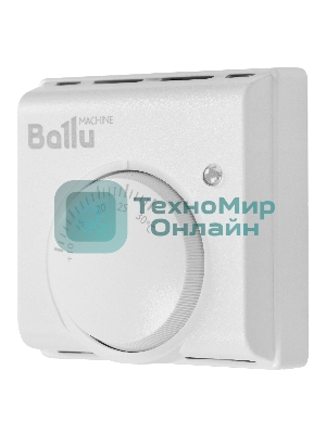 Комплект обогреватель инфракрасный Ballu BIH-GTW-1.3 + BMT-1 белый, 1300 Вт, 26 м2, термостат