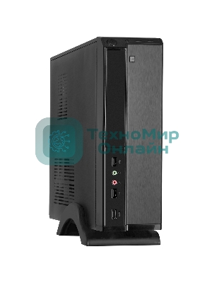 Компьютерный корпус ExeGate EX268691RUS Компьютерный корпус MiniITX ExeGate MI-207 Black, miniITX/mATX, (M450, 80мм), 2хUSB, Audio