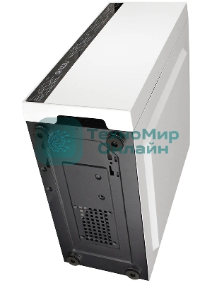 Компьютерный корпус Ginzzu A390 белый Window RGb подсветка 1хUSB 3.0, 2хUSB 2.0, AU