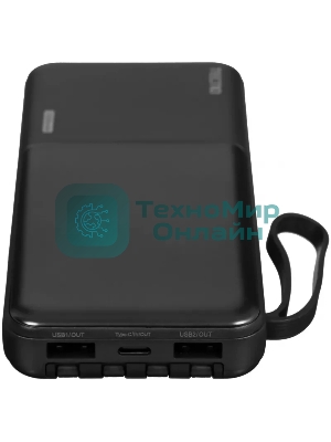 Портативный аккумулятор Tecno OnGO L101 10000mAh 12W 2.4A 2xUSB-A/USB-C черный