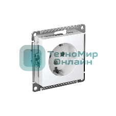 Механизм розетки 1-м СП AtlasDesign с заземл. 16А белый, SchE ATN000143