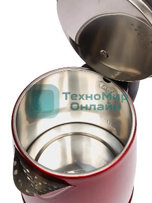 Чайник электрический Sakura SA-2149BR 2 л, красн метал+черн д