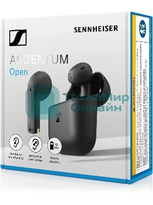 Беспроводные наушники Sennheiser Accentum Open черный, полноразмерные, Bluetooth, до 50 ч