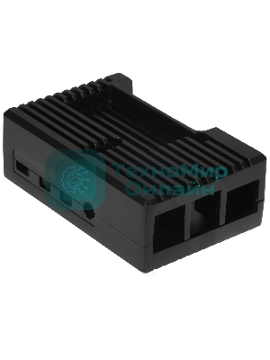 Корпус Qumo Aluminum case with black fan, Raspberry Pi 4, black(RS022)