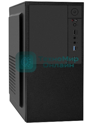 Компьютерный корпус Minitower ExeGate BAA-308UC-UNS450 (mATX, БП UNS450 с вент. 12см, 1хUSB/1хUSB 3.0/1хTypeC, HD Audio, черный)