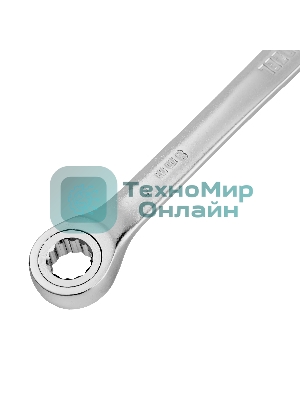 Ключ комбинированный трещоточный Denzel 8 мм, CrV, матовый хром