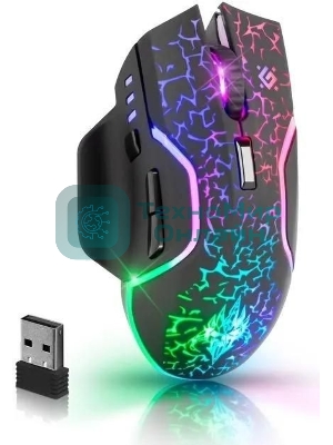 Мышь беспроводная Defender Oneshot GM-067 черный, 3200 dpi, радиоканал, USB, кнопки - 7