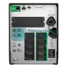 Источник бесперебойного питания APC Smart-UPS 1000VA/700W, Line-Interactive, LCD, Out: 220-240V 8xC13 (4-Switched), SmartSlot, USB, SmartConnect, черный, 1 year warranty (REP: SMT1000I)