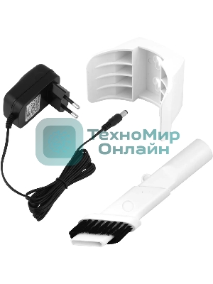 Пылесос вертикальный Coolfort CF-3003 белый, питание от аккумулятора, 120 Вт, уборка сухая, пылесборник 0.5 л, работа от АКБ max 40 мин.