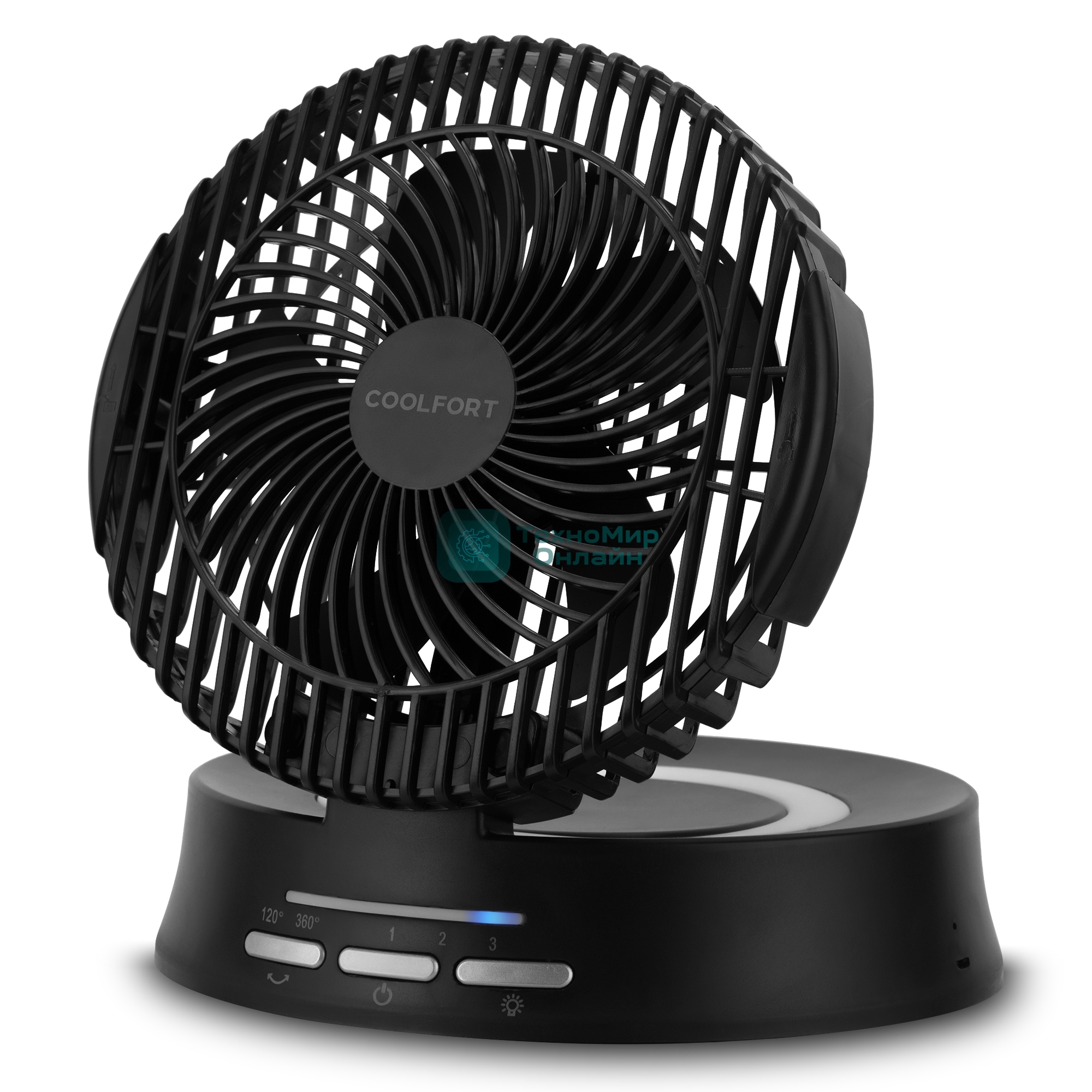 Вентилятор настольный Coolfort CF-2000 скоростей:3 черный