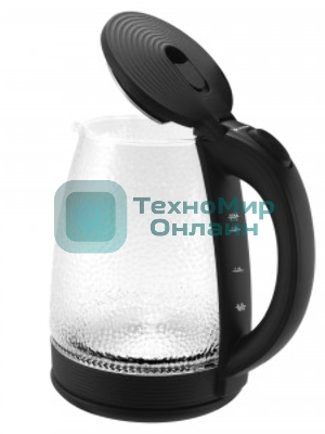 Чайник электрический Vitek VT-7003 1.7 л, 2200 Вт, стекло, черный
