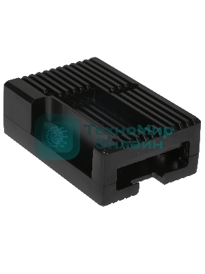 Корпус Qumo Aluminum case with black fan, Raspberry Pi 4, black(RS022)