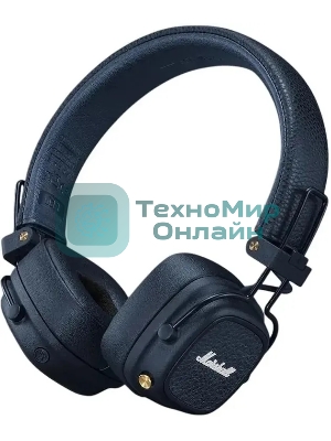 Беспроводные/проводные наушники Marshall Major V синий, накладные, Bluetooth + проводной, беспроводная зарядка, до 100 ч