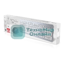 Комплект клавиатура+мышь Smartbuy 233616AG беспроводной, USB, 2400 DPI, серебристо-белый