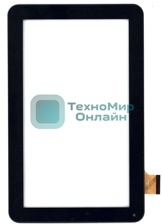Сенсорное стекло (тачскрин) для Irbis TZ48, черное с рамкой