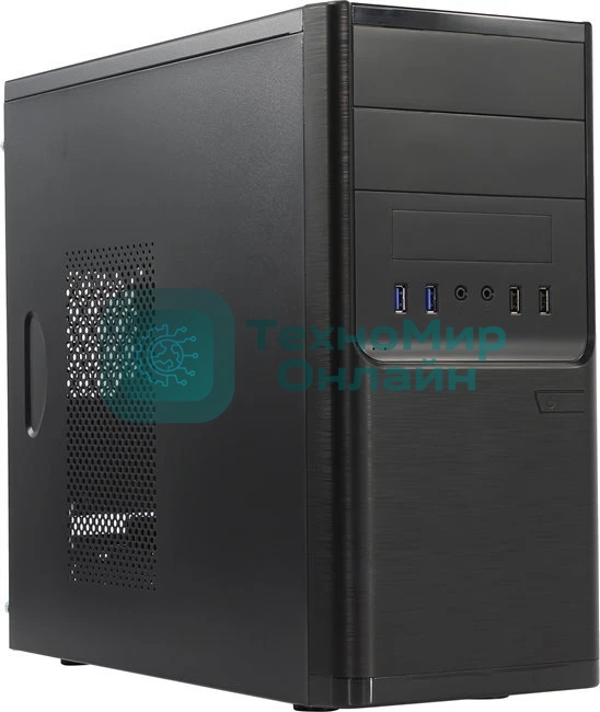Компьютерный корпус InWin POWERMAN ES701BK USB 3.0 (Mini Tower, mATX, 450W PM-450ATX, USB 3.0x2, USBx2 + Audio, черный)