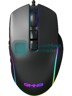 Мышь проводная GMNG XM003 черный, 32000 dpi, USB, кнопки - 10